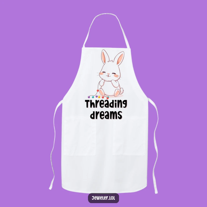 Artistic Funny Rabbit Bead Apron - Chef's Hilarious Crafting Gift