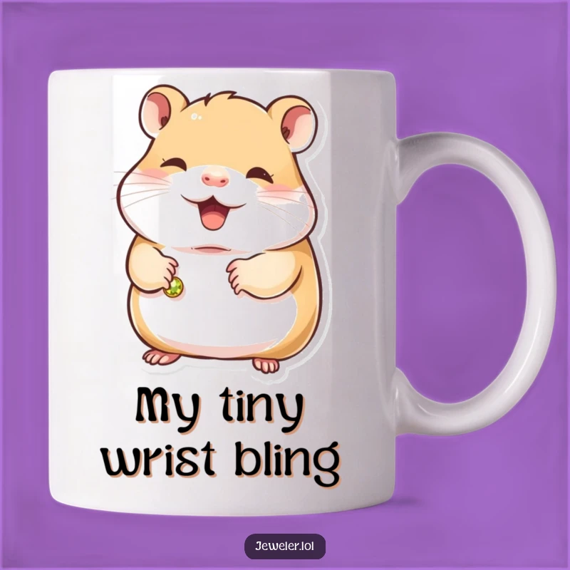 Funny Hamster Bracelet Lover Mug - Hilarious Animal Gift for Jewelry Fans