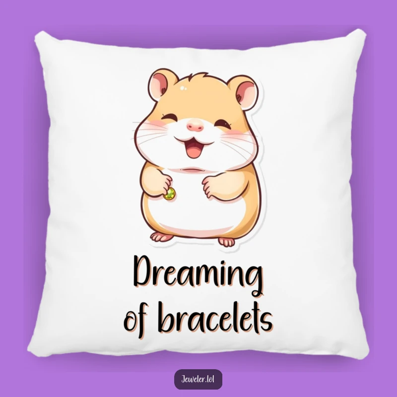 Funny Hamster Bracelet Pillow - Soft & Humorous Accent Pillow for Cozy Spaces