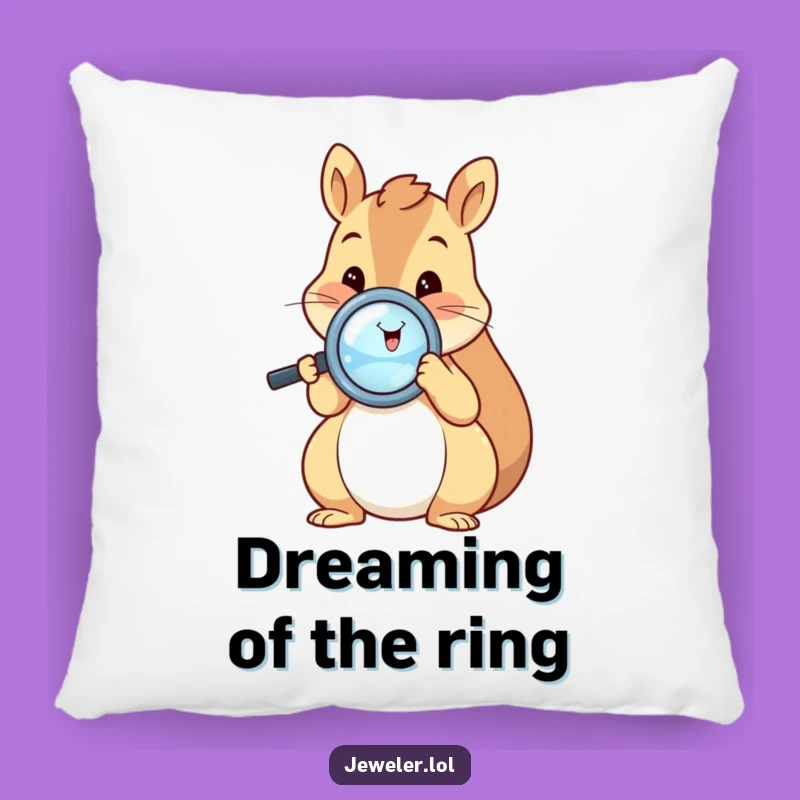 Funny Squirrel Ring Inspector Cushion - Soft & Humorous Accent Pillow
