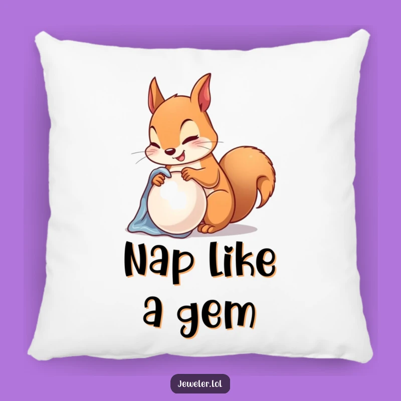 Comfy Funny Squirrel Pearl Pillow - Soft, Elegant Gift for Any Room