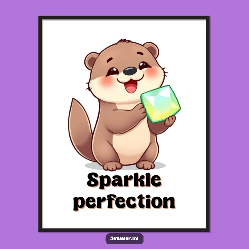 Funny Otter Gem Digital Art - Instant Hilarious Decor, Perfect Gift
