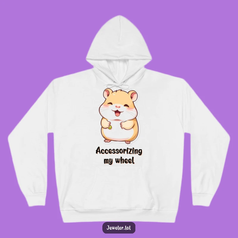 Cozy Funny Hamster Bracelet Hoodie - Warm & Humorous Gift for Cute Lovers