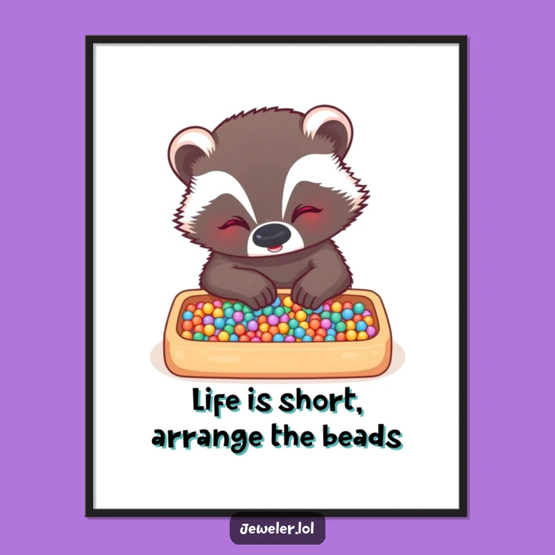Funny Badger Art Free Printable: Quirky Animal Downloadable Wall Decor for Fun