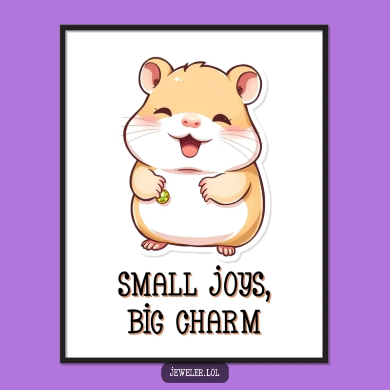 Funny Hamster Art Free Printable: Cute Animal Downloadable Wall Decor for Charm