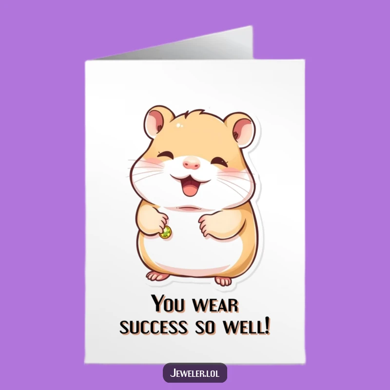 Congrats Hamster Card Free Printable: Sweet Animal DIY Downloadable for Celebrations