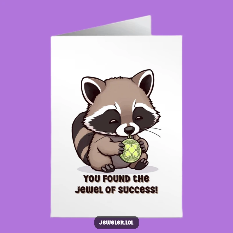 Congrats Raccoon Card Free Printable: Cute Animal DIY Downloadable for Any Celebration