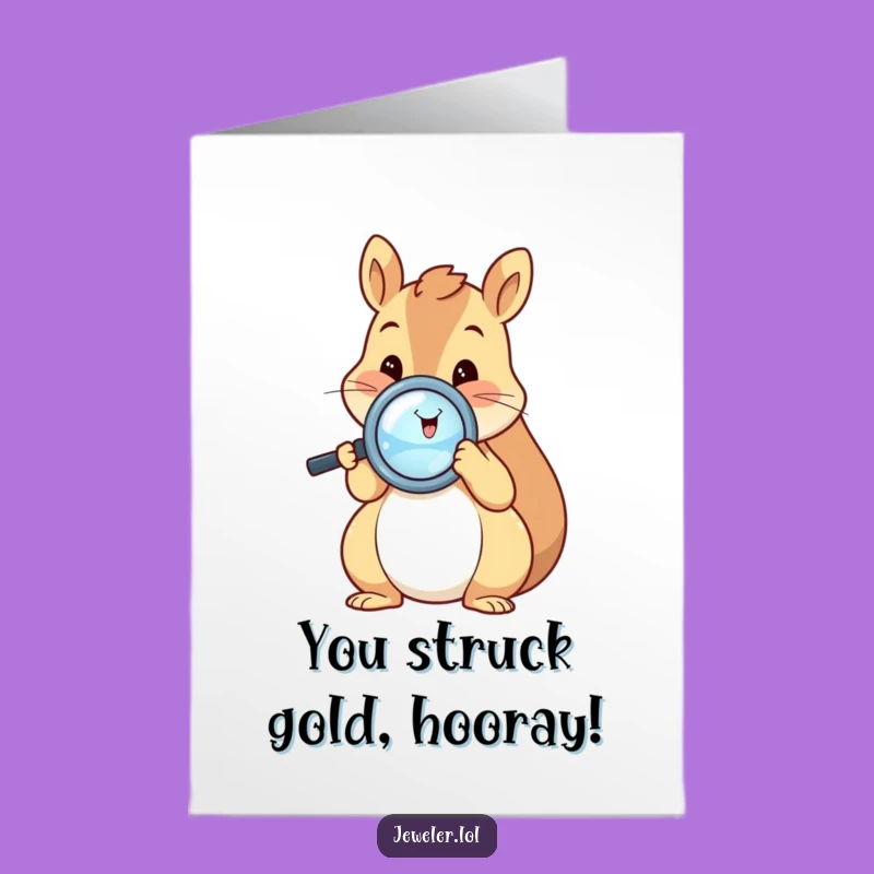 Congrats Squirrel Card Free Printable: Whimsical Animal DIY Downloadable for Big Wins