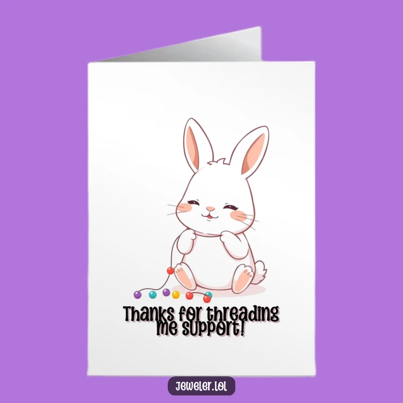 Free Printable Rabbit Beads Thank You Card: Sweet Downloadable Gift for Gratitude