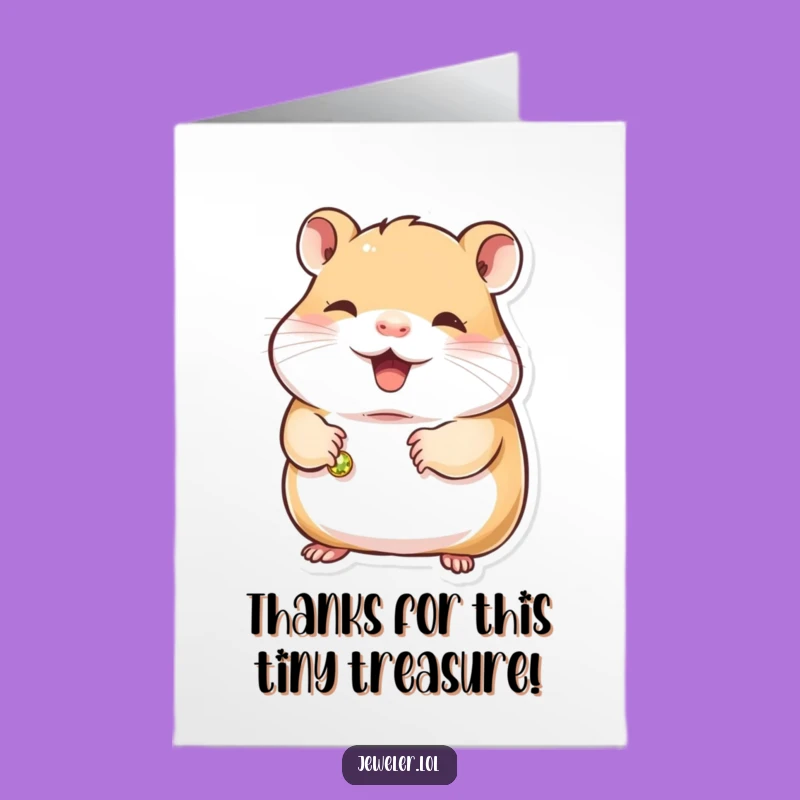 Thank You Hamster Card Free Printable: Cute Animal DIY Downloadable Gift for Thanks