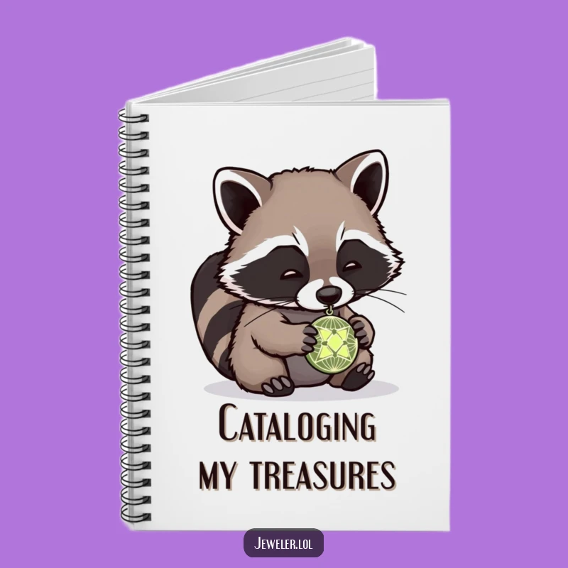 Funny Raccoon Pendant Journal - Humorous Notebook for Creative Minds & Detail Lovers
